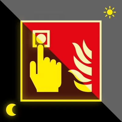 Produktbild von Schild | PERMALIGHT power langnachleuchtend Brandschutzzeichen Brandmelder, A...