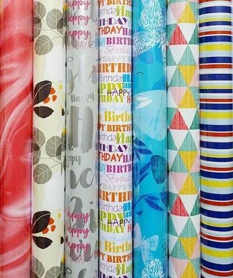 Productafbeelding van Präsenta assortiment luxe cadeaupapier inpakpapier - 200 x 70 cm - 5 rollen
