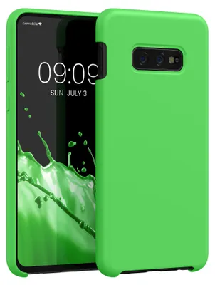 Produktbild von kwmobile Handyhülle für Samsung Galaxy S10e Hülle - Case Silikon - Kabelloses Laden - Schutzhülle Cover in Limettengrün