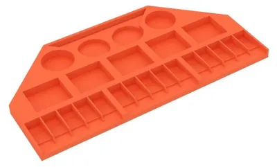 Image de Plateau de jeu pour Catan, noir, en plastique, 24 compartiments