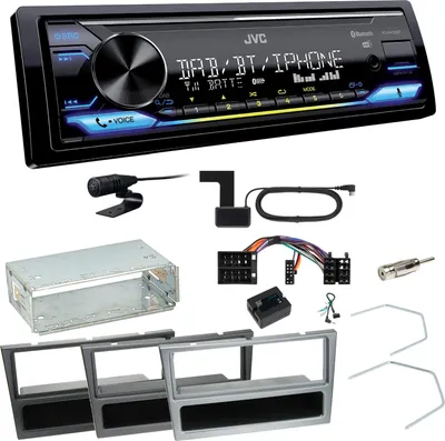 Produktbild von JVC KD-X472DBT DAB+ Bluetooth Einbauset für Opel Omega B Meriva A Agila Vivaro