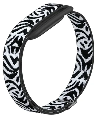 Produktbild von Elastisches Armband passend für Fitbit Air - Weiß Leopardenmuster