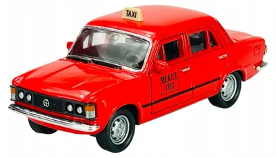 Produktbild von Welly Fiat 125p Taxi Rotes Diecast Modell 1:34