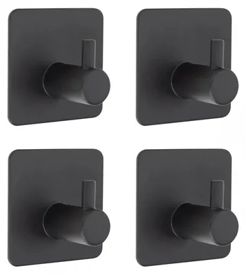 Immagine prodotto di Vergionic 7358 Gancio autoadesivo nero, 4 pezzi