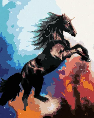 Produktbild von Zuty - Malen nach Zahlen - EINHORN IM WELTRAUM, 40x50 cm, ohne Keilrahmen