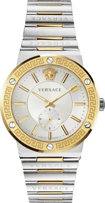A studio shot of a men's watch against a white background.