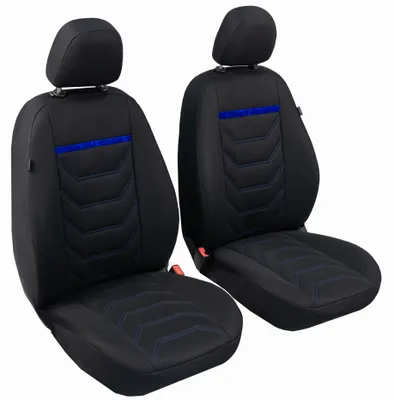 Produktbild von Autobezüge Sitzbezüge Comfort Plus Schonbezüge Vordersitzbezüge vorne Sitze Universal Schwarz (Blau)