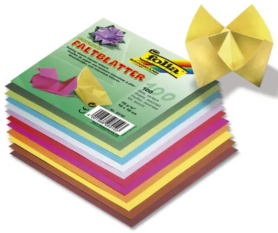 Produktbild von Folia Faltblätter 70g/m², 15x15cm, 100 Blatt, 10 Farben