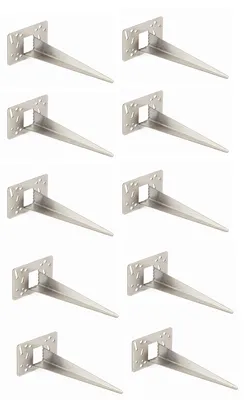Produktbild von Novatool 10 x Erdspieße Metall 10 x 6 x 18 cm Edelstahl Profi Bodenanker für Lampen Bodenhülse Gartenspiess Gartenspieße Gartenzubehör Erdbefestigung Steckdosensäulen Erdnagel Erdanker Stahl (Elektro)