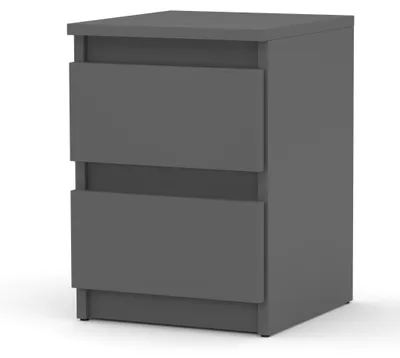 Produktbild von MRBLS_HOME - Nachttisch Grau Matt - Nachtschrank - Nachtkommode Modern Möbel mit Schubladen Kommode Holz Schubladenschrank für Ihr Schlafzimmer