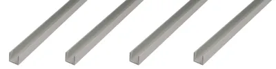 Zdjęcie produktu dla Alberts 4 x profil U, aluminium, 20 x 18 x 20 x 1,3 mm, długość 2 m, anodowane na srebrno