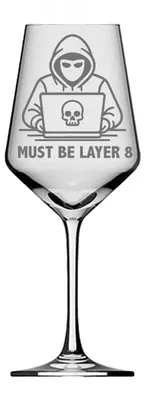 Produktbild von Weinglas ITNerd Must be Layer 8 das Glas für Technikbegeisterte 350 ml spülmaschinenfest