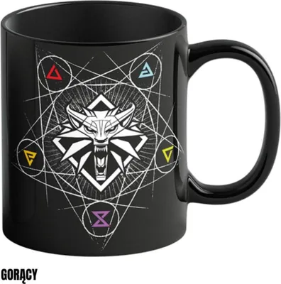 Obrázok produktu pre Hrnček Good Loot The Witcher 3 Art Heat Reveal - Witcher Signs 480 ml čierny