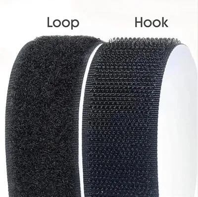 Obrázek produktu pro Samolepicí suchý zip – 30 mm široký – 5 metrů dlouhý – polyester/nylon – černý