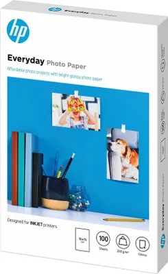 Zdjęcie produktu dla Papier HP Everyday Photo Paper - Glänzend - 8 mil - 100 x 150 mm
