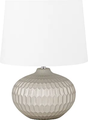 Obrázok produktu pre BELIANI Stolná lampa zlatá biela okrúhly keramický podstavec 51 cm látkové tienidlo nočná lampa moderný štýl obývačka spálňa