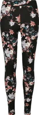 Obrázek produktu pro Dámské leginy Urban Classics Ladies Soft AOP Leggings blacksoftflower - XS