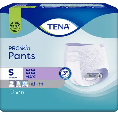 Zdjęcie produktu dla Tena ProSkin Pants Maxi Majtki chłonne rozmiar S, 10 sztuk - Długi termin ważności!