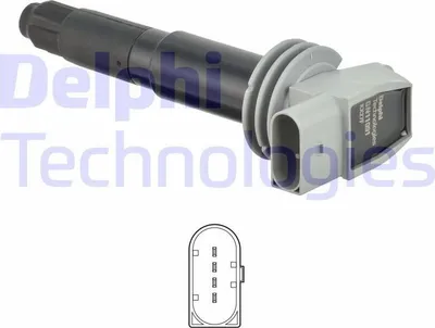 Produktbild von DELPHI GN11091-12B1 Zündspule 12V für PORSCHE 911 (997) BOXSTER (987) 911 Cabriolet (997) CAYMAN (987) 911 (991)