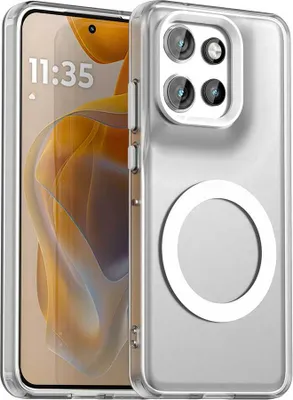 Immagine prodotto di Custodia magnetica per Motorola Edge 50 Neo/Moto S50, sottile custodia antiurto traslucida opaca Bianco