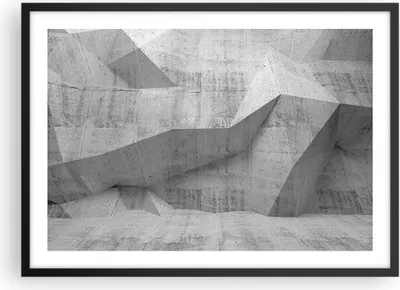 Produktbild von Gerahmtes Poster - Schwarzer Rahmen - Beton Wand Grau - 70x50 cm - Wand Bild - Wanddeko - Wandbilder - Kunstposter - Wandposter - Bilderrahmen - Bilder - Kunstdruck - Wandbild - P2BAA70x50-4183