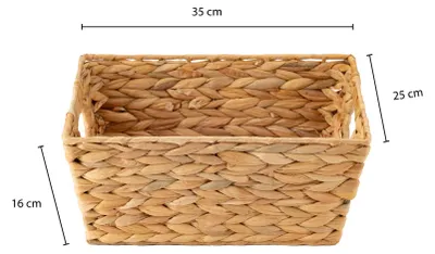 Produktbild von Echtwerk Aufbewahrungskorb aus Wasserhyazinthe, 35x25x16