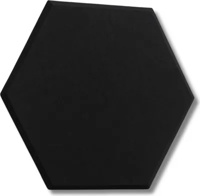 Produktbild von 3D HEXAGON FILZ WANDPANEELE Kopfstütze selbstklebend Akustik weich schwarz