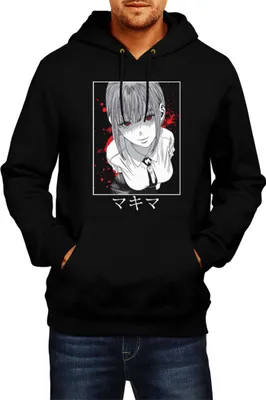 Immagine prodotto di Felpa con cappuccio da uomo Manga Japan Anime Comics Animation Chainsaw Anime manga Man 10, Man L , Noir