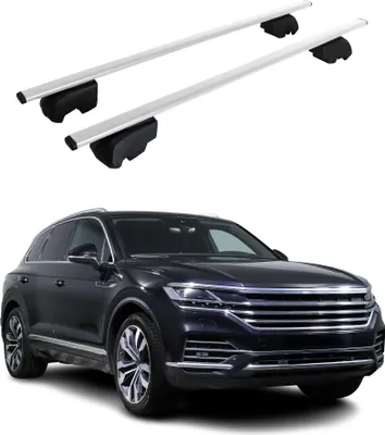 Image de Barres de toit Transversales Pour VW Touareg 2018-2023 ABE Fer Gris 2x