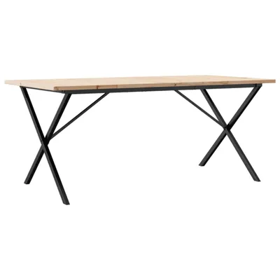 Zdjęcie produktu dla vidaXL Stół do jadalni X-frame 180x90x75,5 cm lite drewno sosnowe i stal