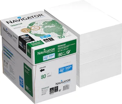 Zdjęcie produktu dla NAVIGATOR papier ksero uniwersalny DIN A4 80 g/m² 2 500 arkuszy maxi box