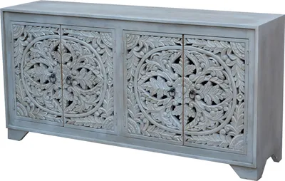 Produktbild von Sideboard >Kalita< in Grau, Massivholz - 170x85x40cm (BxHxT)