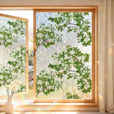 Image de Film pour fenêtres, 2 pièces, 45 x 120 cm – Film d'intimité statique – Film décoratif pour vitres, effet verre dépoli – Sans colle – Pour fenêtres et portes - Pack F