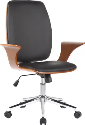 Produktbild von Bürostuhl Burbank Kunstleder - walnuss/schwarz