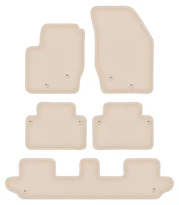 Productafbeelding van Velours automatten voor Volvo XC90 I 2002-2014 (SUV) – 5-delig, beige, op maat – Wielganizator FORTUNA