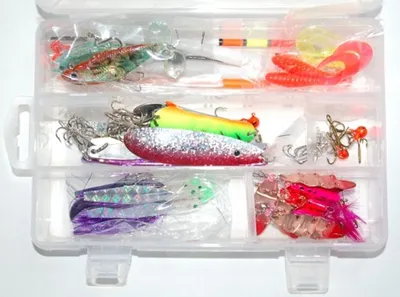 Image de Set d'accessoires de pêche dans une boîte en plastique 47 pièces