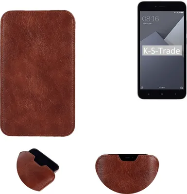 Produktbild von K-S-Trade Schutzhülle Handyhülle kompatibel mit Xiaomi Redmi 5A Handytasche Kunstleder Sleeve in braun