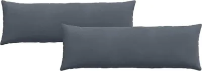 Produktbild von vidaXL Sofakissen 2 Stück Dunkelgrau 120 x 40 cm Cordstoff