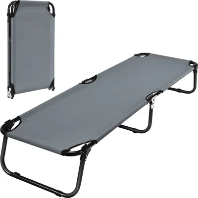 Obrázek produktu pro COSTWAY Camping Bed Camping Bed Loadable up to 150 kg, Folding Bed Couch Bed Camping Couch Single Bed 191x56x31cm