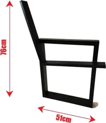 Produktbild von Bankbeine 2stk. 45x90cm, Farbe: schwarz pulverbeschichtet