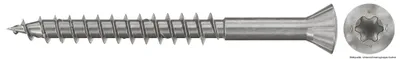 Produktbild von fischer Holzfassadenschraube 4,5 x 50 Senkkopf nicht rostender Stahl A2 Teilgewinde Innenstern TX, 300 Stück