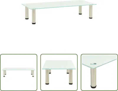 Immagine prodotto di The Living Store Tavolo TV 80x35x17 cm Vetro temperato satinato