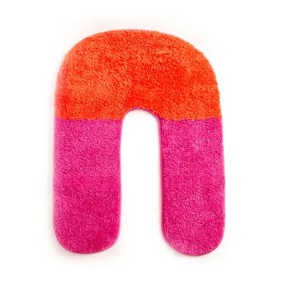 Produktbild von Badematte "U" Pink Helio Ferretti ca. 60x45cm U-Form Badvorleger Rutschfest