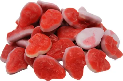 Produktbild von Fruchtgummi Himbeer Totenköpfe mit Schaumzuckerboden Halal 175g