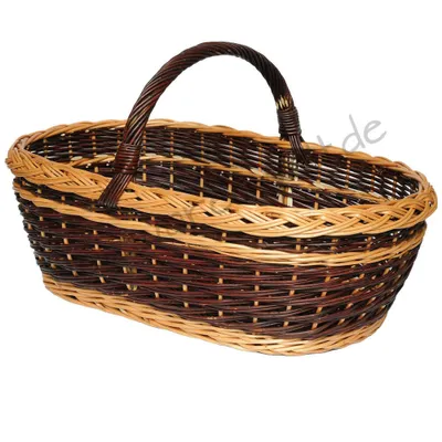 Produktbild von YULKA Kaminholzkorb Korb Kamin Weide Brennholzkorb Kaminkorb Tragekorb L 75 B 45 H 24/38