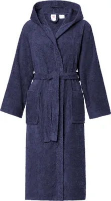 Produktbild von Ladeheid Damen Frottee Bademantel aus 100% Baumwolle LA40-225 (Dunkelblau (D12), S)