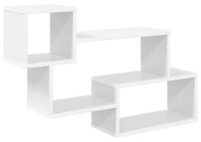 Image de vidaXL Étagère suspendue avec support mural, blanc, 87 x 20 x 55 cm