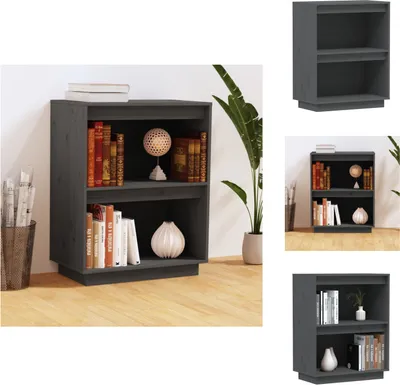 Produktbild von vidaXL Beistellschrank Grau 60x34x75 cm Massivholz Kiefer -  Sideboards