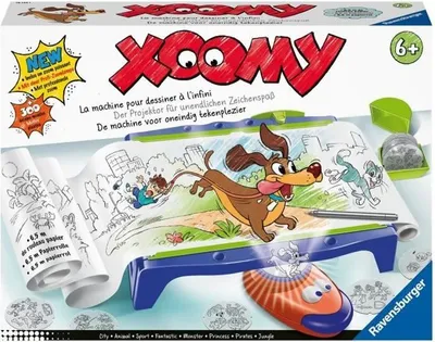 The image shows the packaging of a drawing toy for children, featuring cartoon characters and product details.