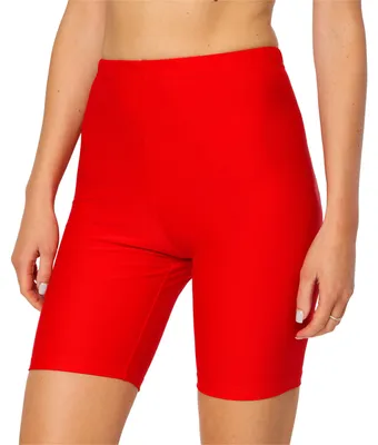 Produktbild von Merry Style Damen Badehose High Waist Schwimmhose für Wassersport SUP Schwimmradler MS10-333(Rot, 38)